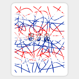 FOURTH Of July Abstract Sticker